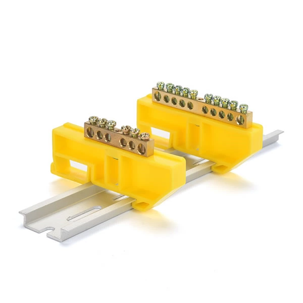 Bus Bar Yellow DIN Rail Terminal Blocks