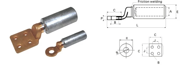 Copper-Aluminium Terminal A, B, C, D Type