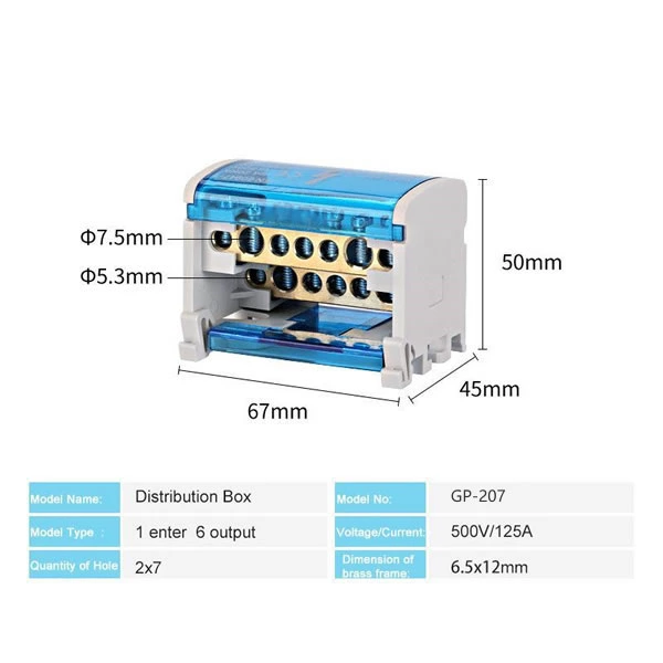 GP 207 Modular Screw Connection Distribution Block DIN