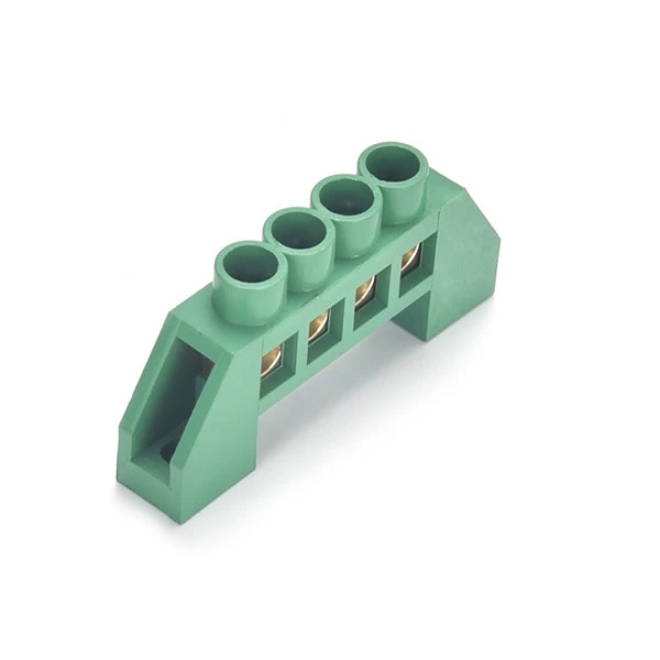 Green Terminal Block Brass PE Busbar