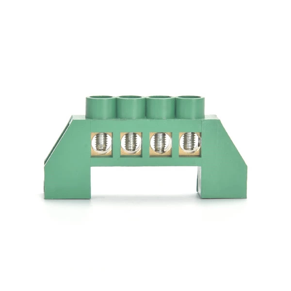 Green Terminal Block Brass PE Busbar