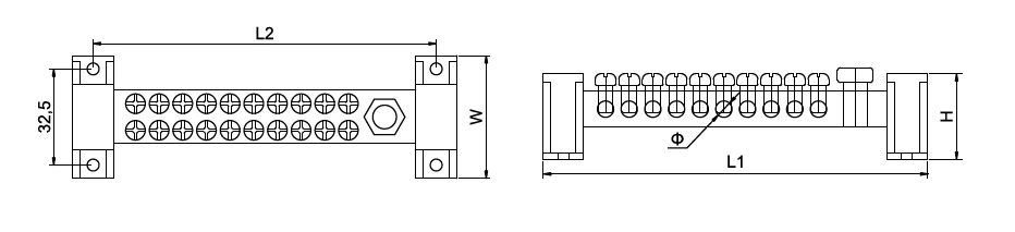 brass terminal blocks(screw type) with plastic cover