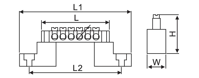 Green/ Blue Brass Terminal Block WL-05