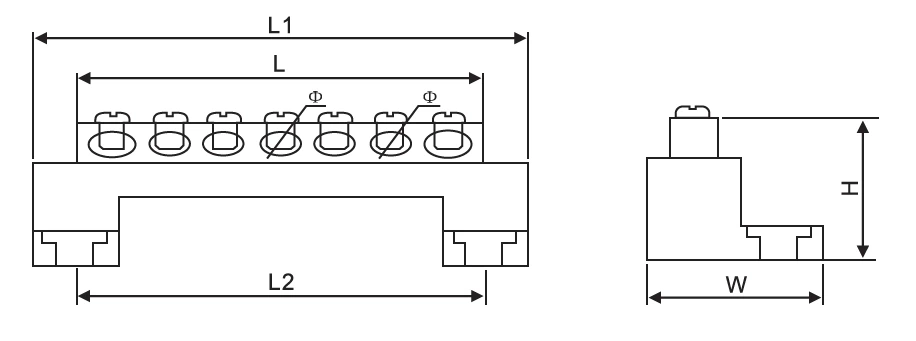 bridge style terminal block distribution box application