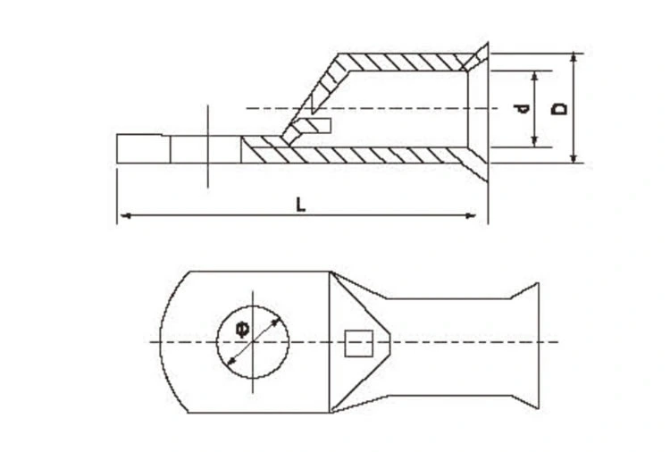 Jgb Type Copper Cable Connecting Lug Terminals with Bell -Mouth, Ce Approval