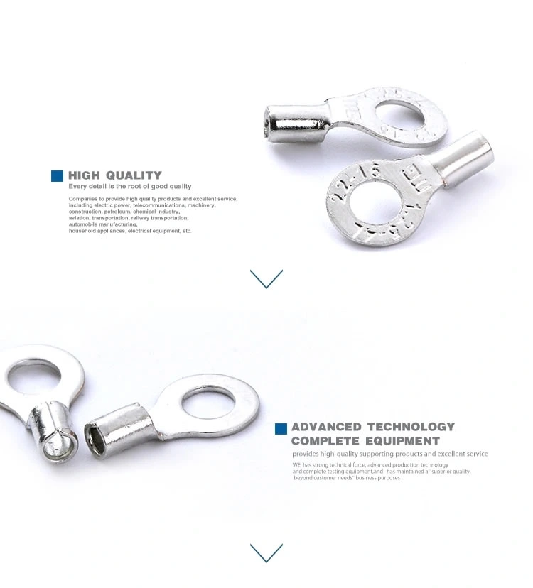 Standard Ce Ring Wire Joint Electrical Bare Non-Insulated Cable Lug Terminals