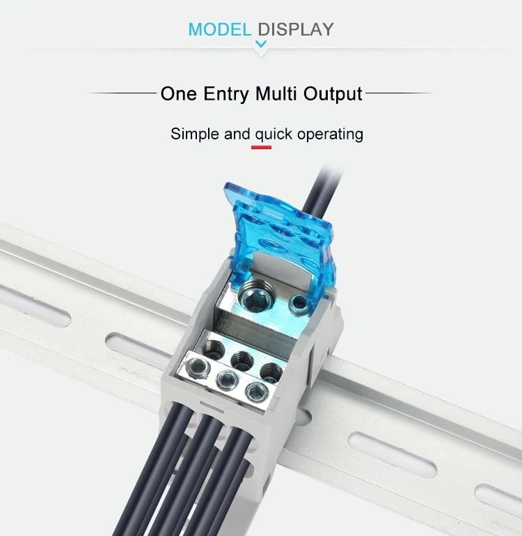 Ukk 125A DIN Rail Screw Distribution Block Terminal Power Supply