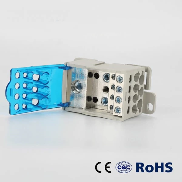 Ukk 400A 35 mm DIN Rail Wiring Distribution Block Junction Box