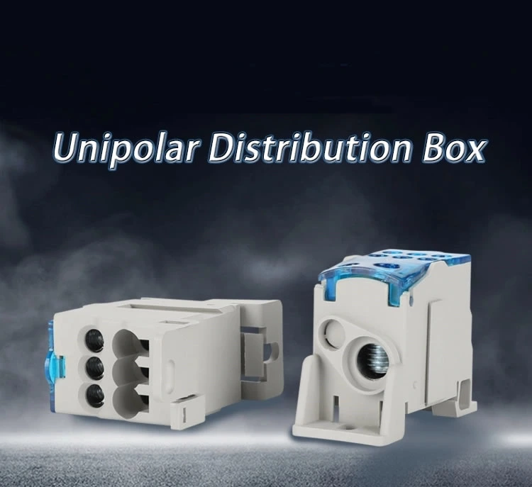 Ukk 400A 35 mm DIN Rail Wiring Distribution Block Junction Box