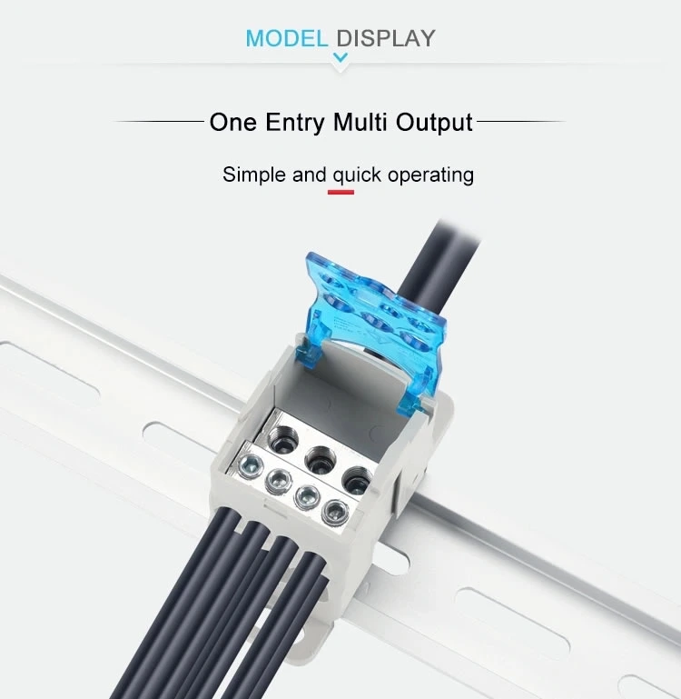 Unipolar Modular Panel Power Screw Cage Distribution Terminal Block